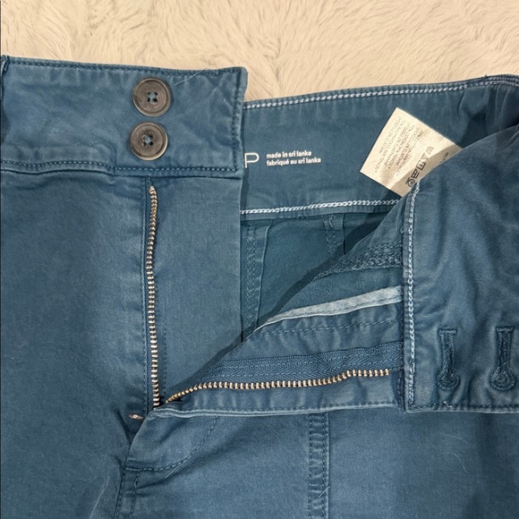 Anthropologie Pilcro The Skipper High Rise Cropped Wide Leg Pants Teal Blue 26P - Picture 8 of 13